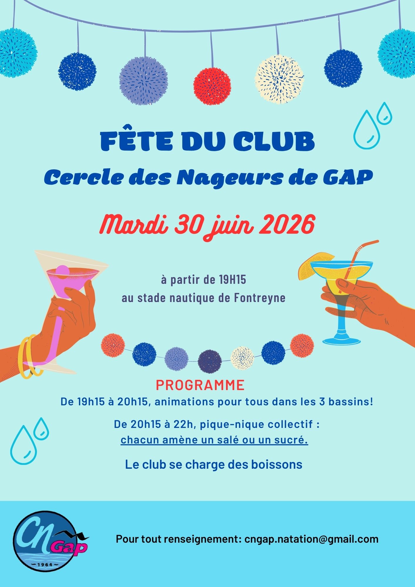 Fête du club - Mardi 30 juin 2026